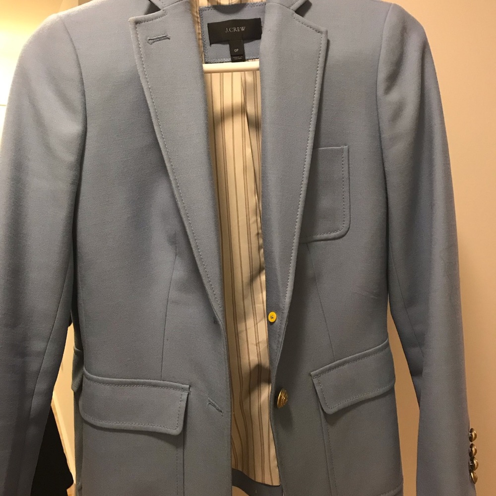 Light blue structured jcrew blazer